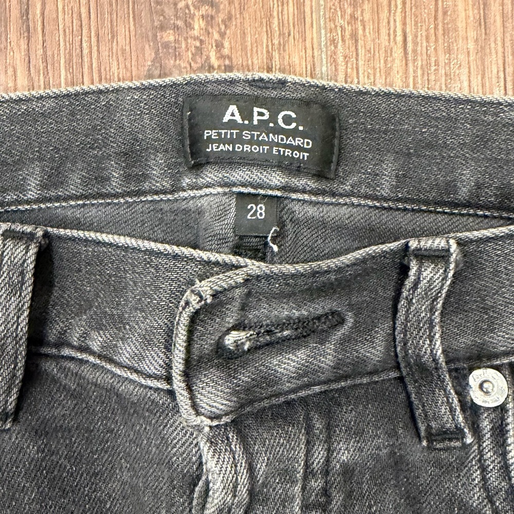 A.P.C. Petit Standard Black Jeans Size 28 – Slim Straight Japanese Denim